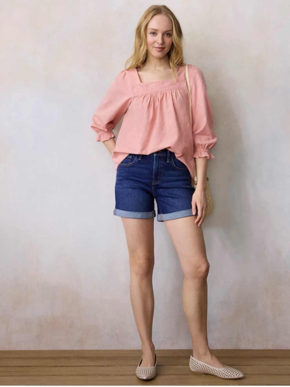 LC Lauren Conrad Jean Shorts Sz 8 Dark Wash